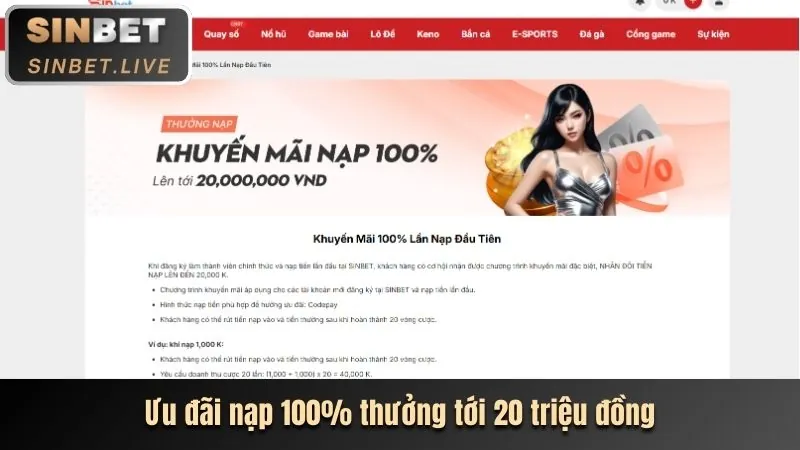 Khuyến mãi nạp tiền lần đầu vin88